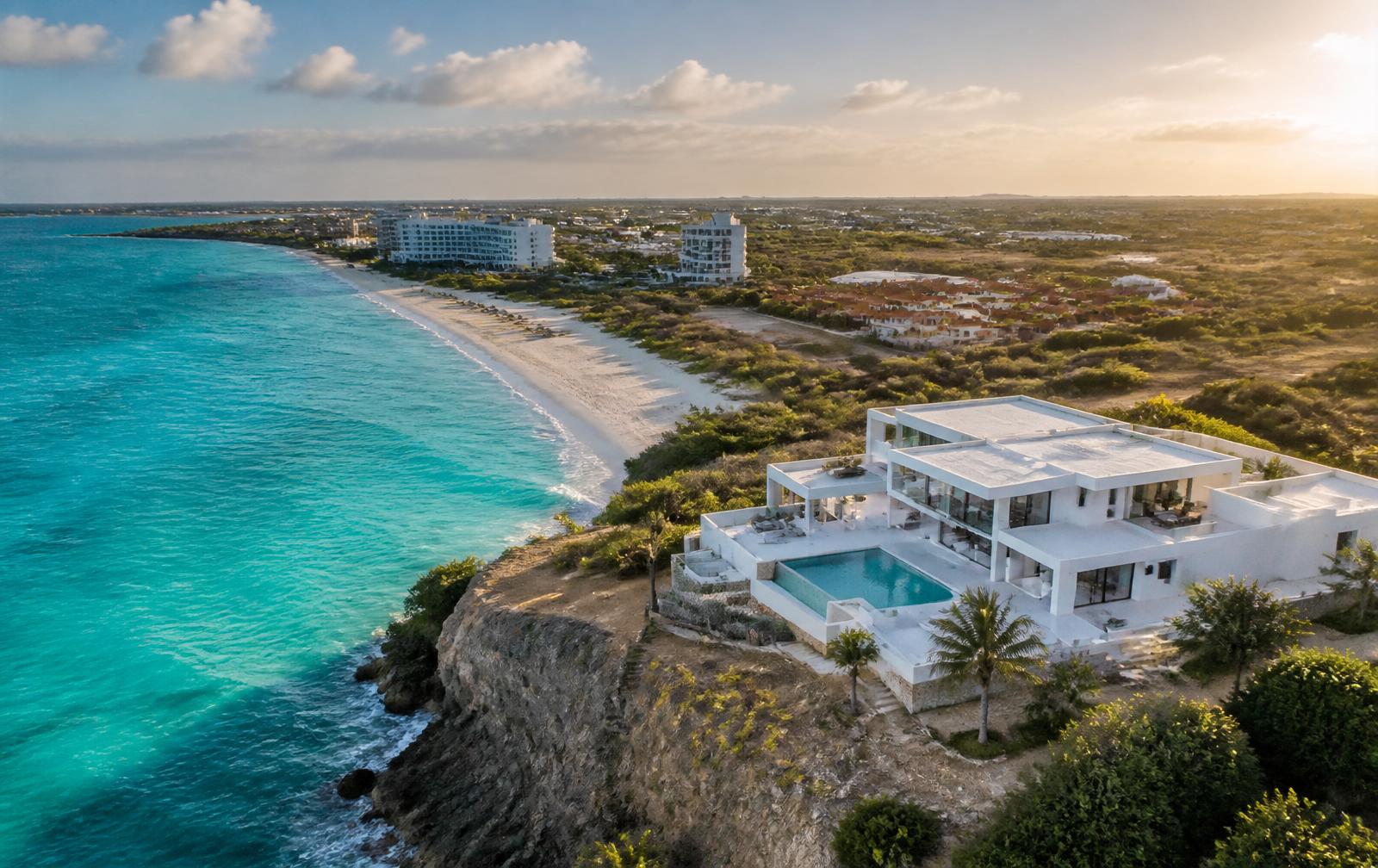 Luxury villa on the Aruba coastline